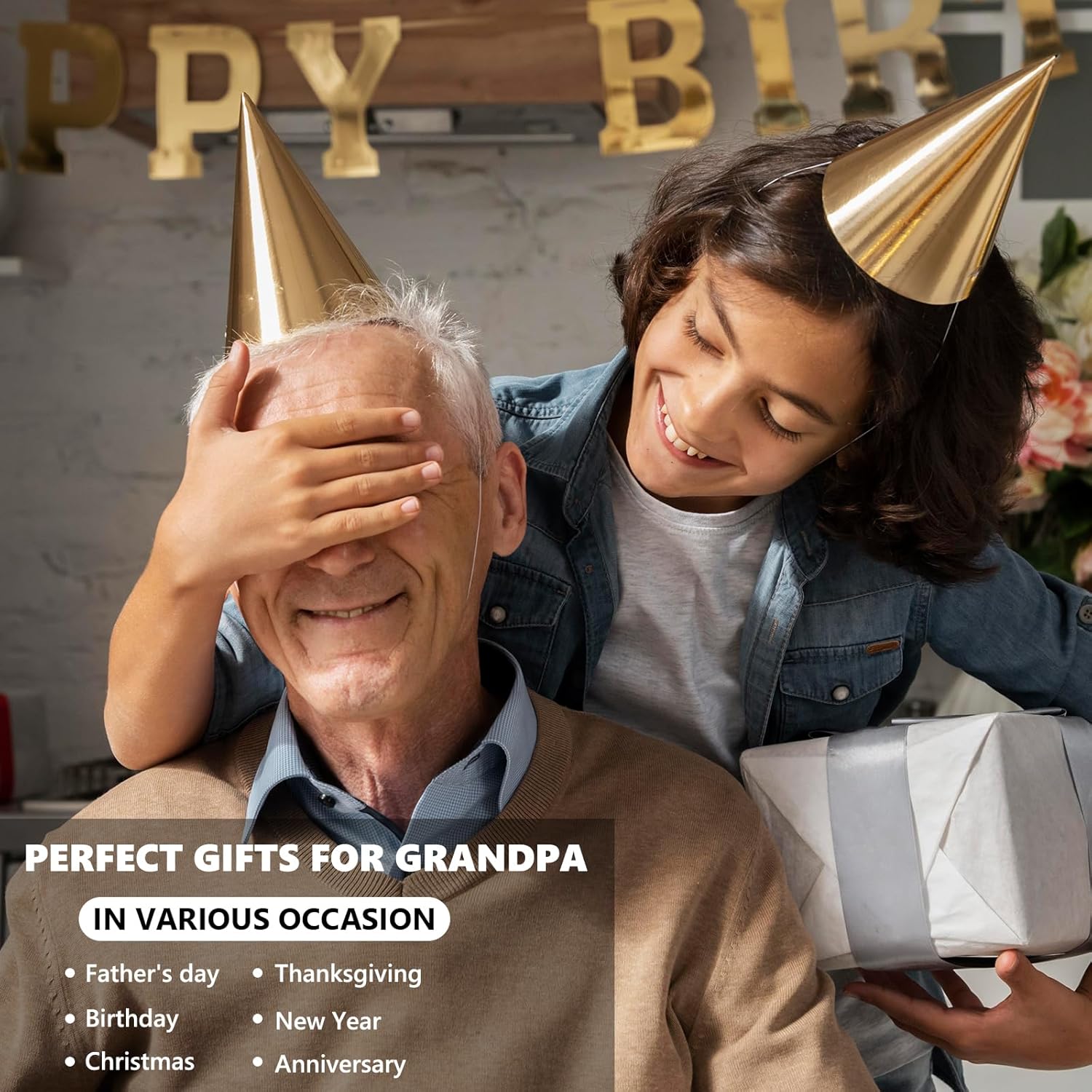 Best Grandpa Ever Tumbler with Lid, Gifts for Grandfather from Granddaughter Grandson, Birthday Xmas Present Ideas for New Grandfather, Promoted To Granddad, 20 Oz Coffee Tumbler - Image 8