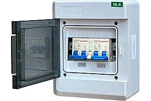 Home Transfer Switch for Generator: 50A Manual Transfer Switch for Easy Generator Connection