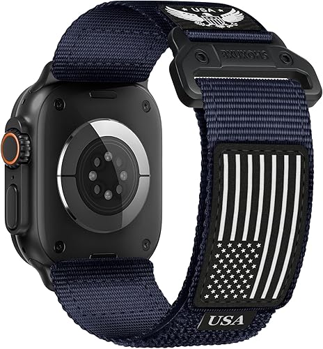 Miniatura 12 de Correas de nylon resistentes para Apple Watch Ultra/3/2 de 49 mm, 46 mm, 45 mm, 44 mm, 42 mm, correas para iWatch para hombres, correa deportiva