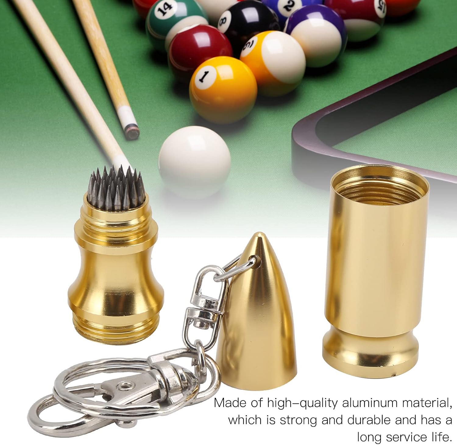 3 in 1 Shaper Repair Tool,Cue Tip Shaper Bowtie Cue Tips Stick Billiard Pool Scuffer Shaper/Tapper/Aerator