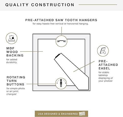Vista 136 de MCS Industries Studio Gallery - Marcos con textura de madera color gris de 13 x 19 pulgadas / 33.02 x 48.26 cm., 2 unidades Gris Woodgrain