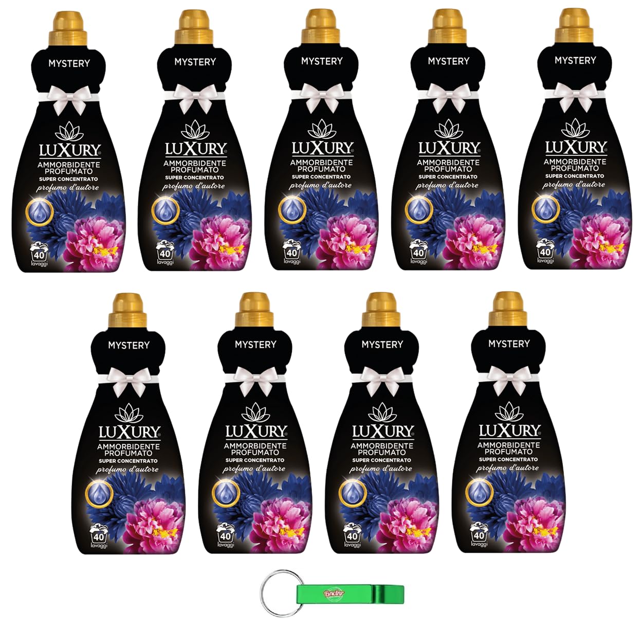 Luxury Ammorbidente Mystery, suavizante concentrado, detergente líquido para tu ropa, 40 lavados, 900 ml + llavero Beni Culinari gratuito