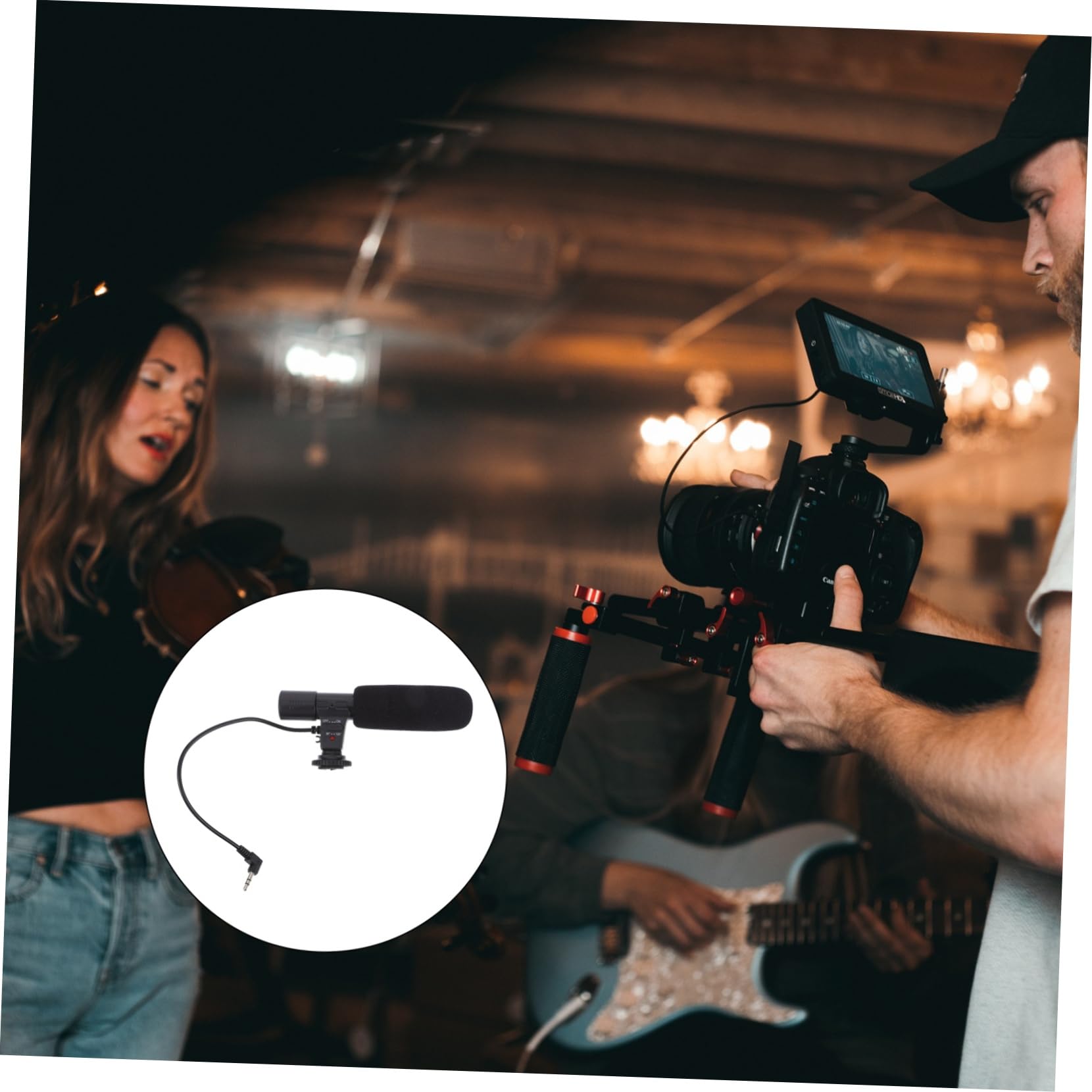 HEMOTON 3pezzi Microfono Per Fotocamera Dslr e Smartphone Leggero e Portatile Per Interviste e Registrazioni Audio Compatibile Con Dispositivi Con Jack