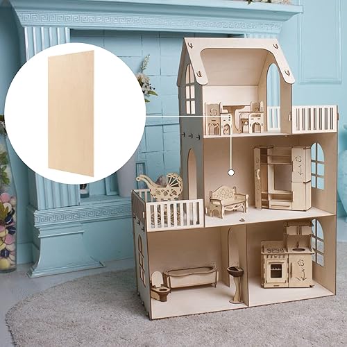 Miniatura 6 de 80 hojas de madera para manualidades, hojas finas de madera de 1/16 x 4 x 8 pulgadas, hojas de madera contrachapada sin terminar para modelos de