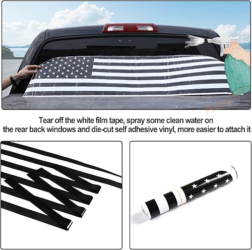Miniatura 4 de Aunginsy Adhesivo para panel de vidrio para ventana trasera, compatible con Toyota Tundra 2007-2021, panel de ventana de puerta trasera de
