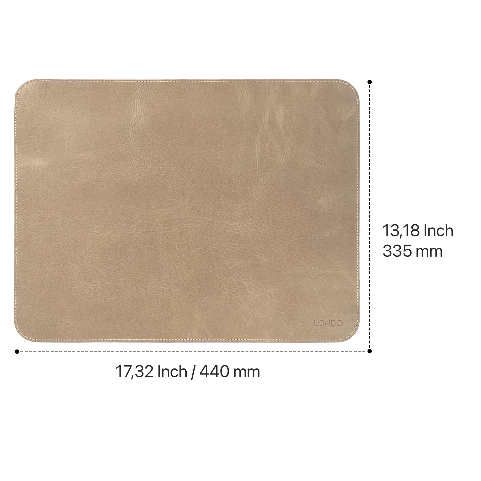 Londo Alfombrilla de ratón de Piel de Grano Superior - Alfombrilla de Escritorio
