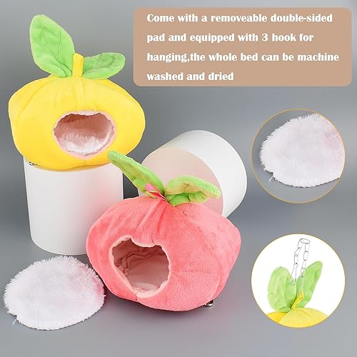 Miniatura 5 de Cama de hámster, lindo escondite de hámster, hamaca colgante lavable, jaula de cama cálida, accesorios para nido pequeños, cobayas, jerbos ardillas,