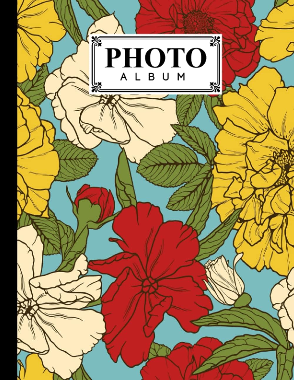 Photo Album: Colored flowers Album, Large Photo Albums with Writing Space Memo, Extra Large Capacity Picture Album, Family, Baby, Wedding, Travel Photo Book, 120 Pages, Size 8.5" x 11" by Teresa Ford