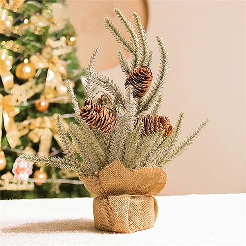 Miniatura 4 de Artifical Mini Christmas Tree with Ornaments Decorations for Home Office Bedroom Livingroom Desk Top Stands Digital Ornament