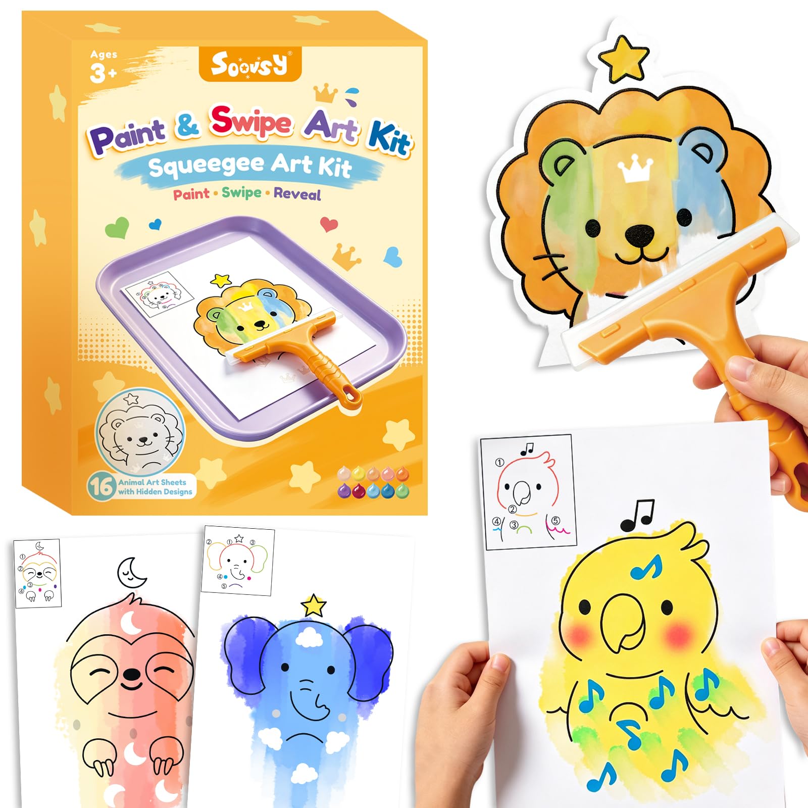 Kit artistico con lavavetri per bambini, senza disordine, regalo per