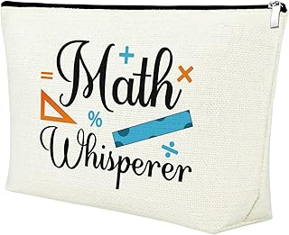 Math Teacher Cosmetics Bag Math Lover Gift Makeup Bag Funny Math Teacher Appreciation Gift from Student Mathematician Gift Teacher's Day Birthday Gift for Math Teacher Travel Makeup Pouch