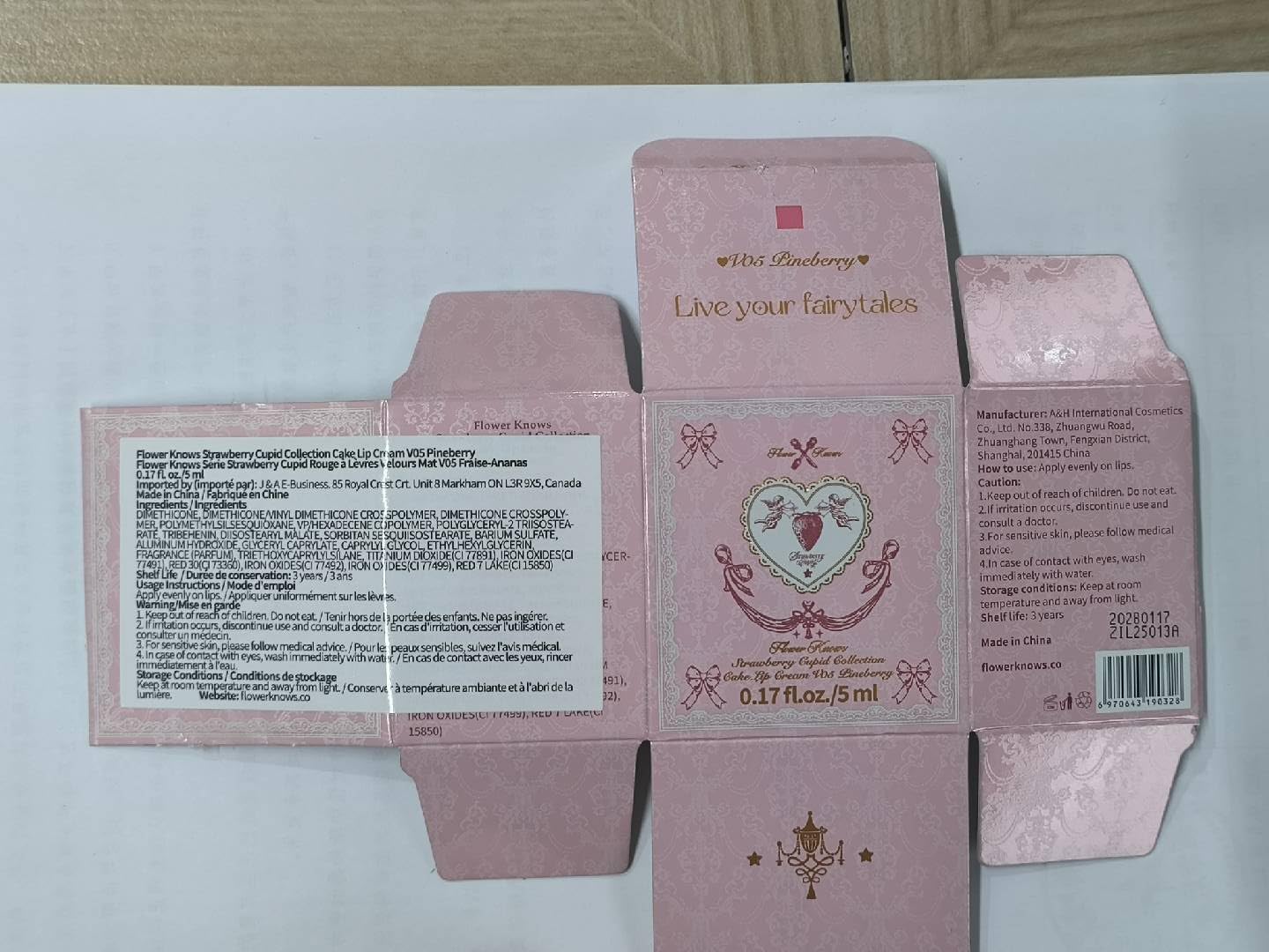 Flower Knows Strawberry Cupid Cake Lip Cream,Long Lasting Soft Pink Matte Lipstick,Hydrating Lip Stain,Transfer & Smudge-Proof Velvet Liquid Lipstick for Girls&Women,0.17 Fl Oz(V05 Pineberry) - Image 9