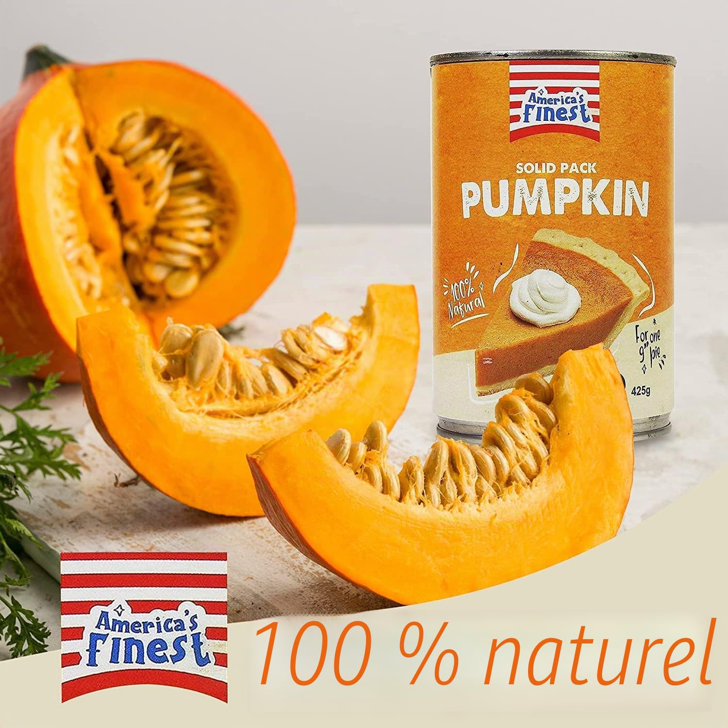 America's Finest Purée de citrouille – 100 % pure citrouille, 425 g (lot de 6)
