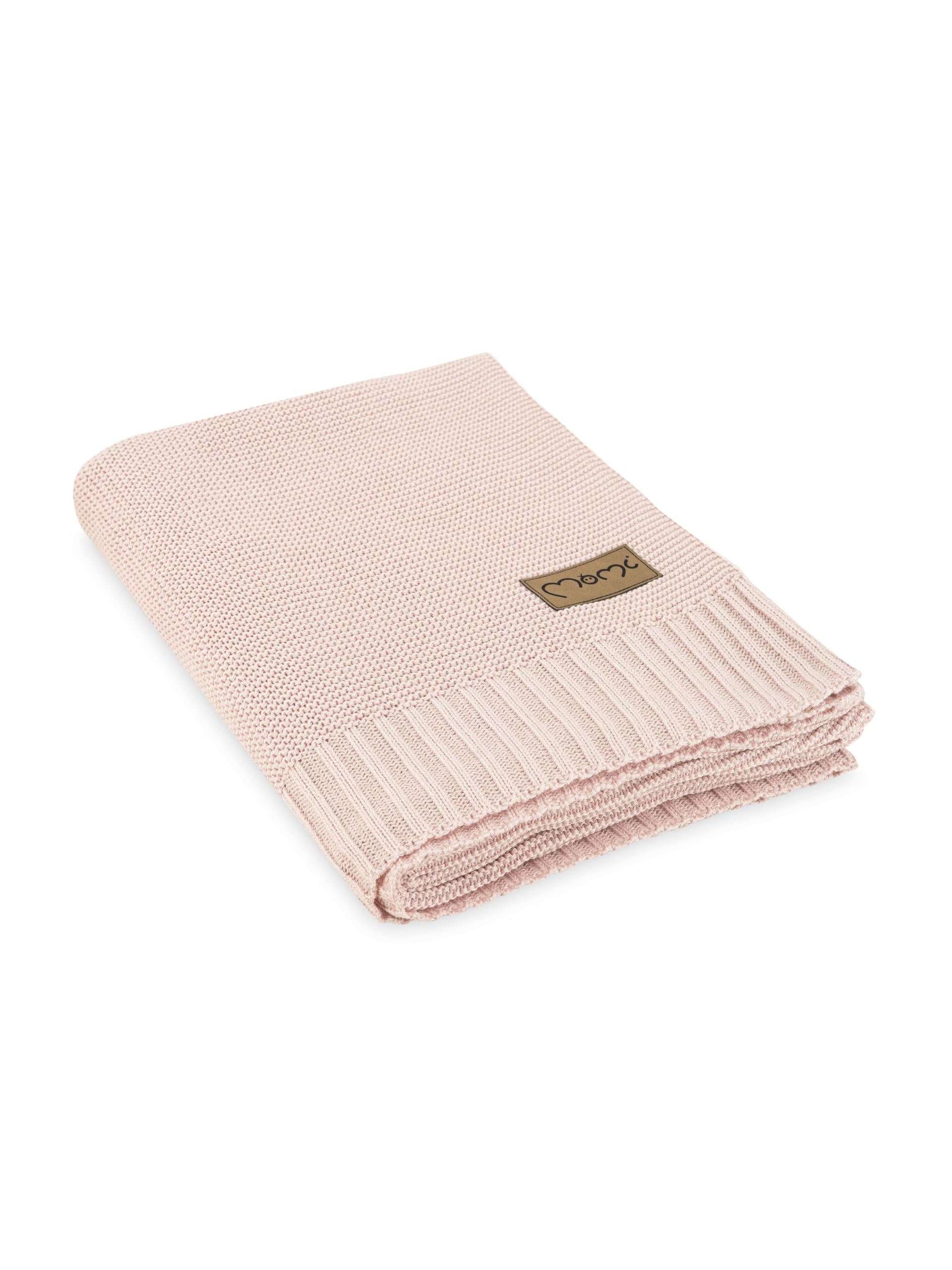 Momi - Hug Baby and Boy Blanket, wymiary 80 x 110 cm, przytulny koc wykonany z 50% bawełny i 50% włókien bambusowych, koc z dzianiny do wózka, wózka spacerowego i łóżeczka dziecięcego