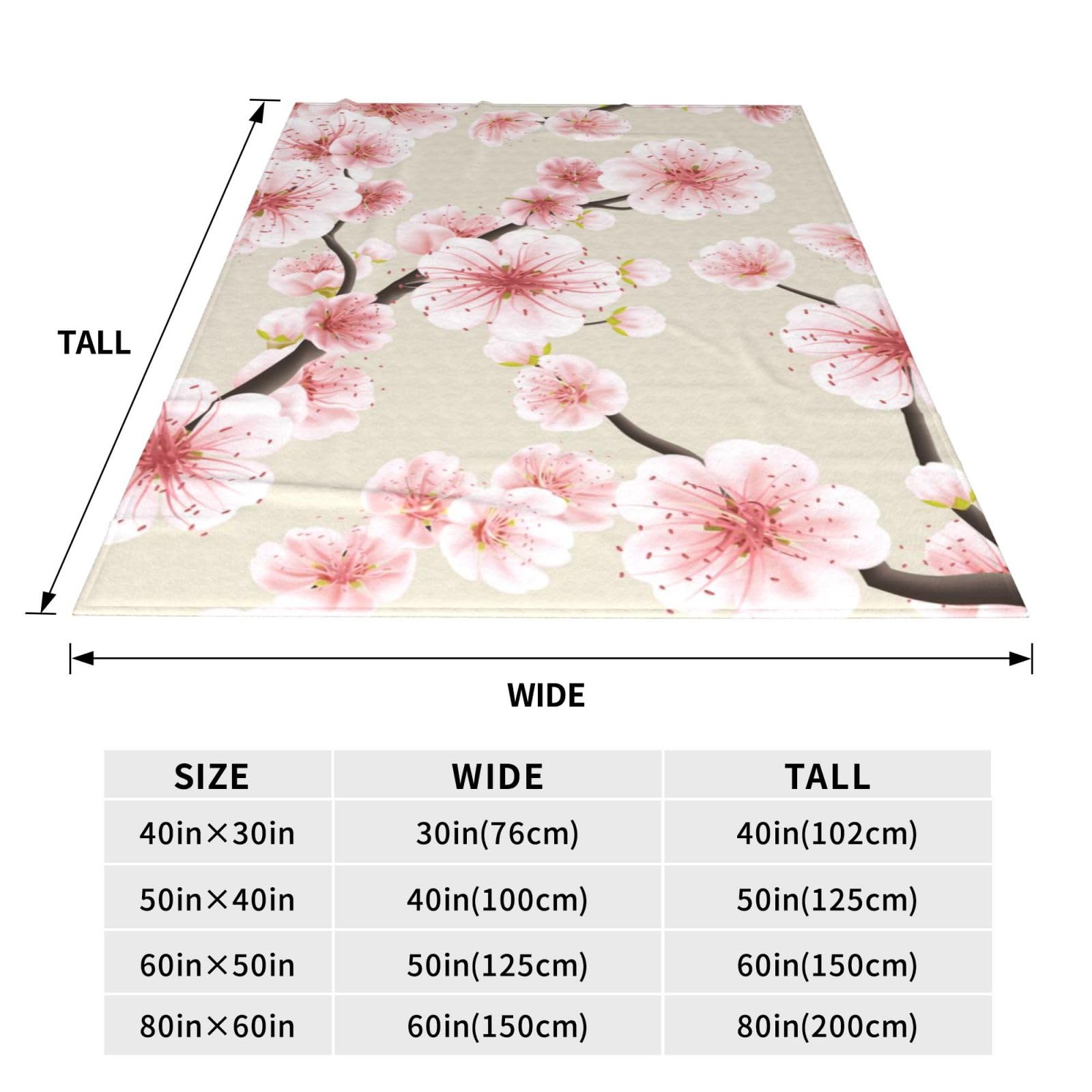 Amazon｜ブランケット 桜 桜柄 桜の花 (740) フランネル毛布 毛布 大判