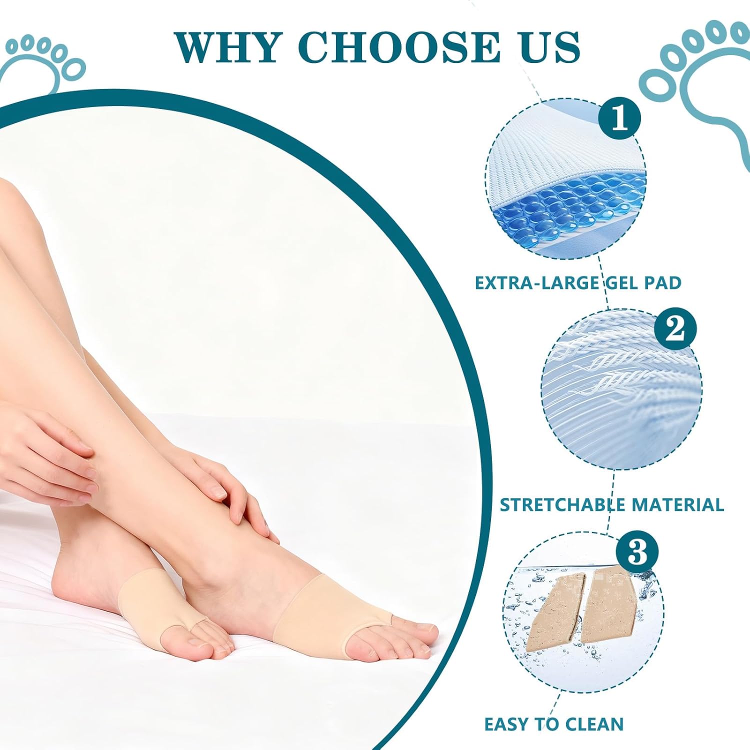 Metatarsal Pads for Men and Women, Ball of Foot Cushion with Gel Pad, Foot Pads for Ball Pain Relief, Morton's Neuroma, Metatarsalgia Support(Beige/S) - Image 4