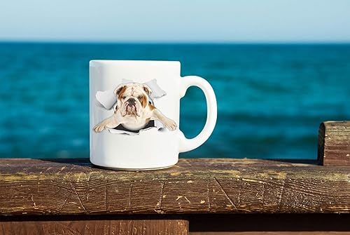 Miniatura 6 de Taza de café con diseño de bulldog británico de cerámica ideal como regalo para los amantes de los perros bonito regalo de café  Gran cumpleaños o