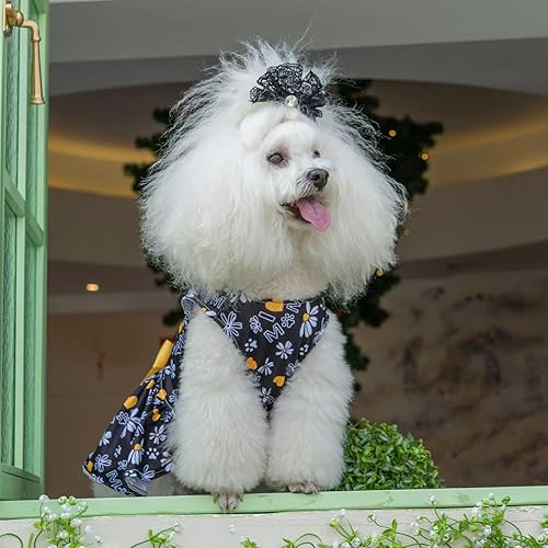 Miniatura 74 de CuteBone Vestido de malla para perro, vestido de Halloween para cachorros, traje de verano para mascotas, moda de verano para perros pequeños, ropa