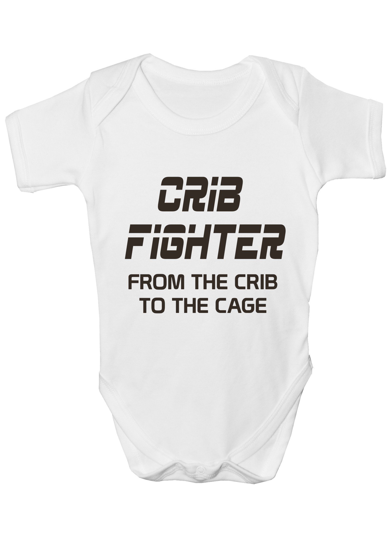 Print4U Crib Fighter ~ UFC/MMA ~Funny Babygrow~Babies Gift Boy/Girl Vest/Babies Clothing 3-6 white