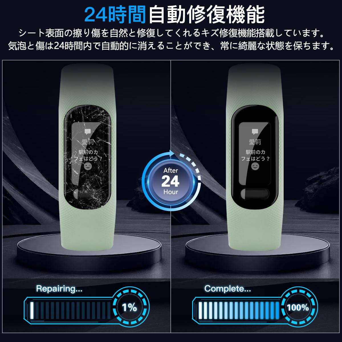Amazon.co.jp: 【3枚セット】対応 GARMIN(ガーミン) vivosmart 5
