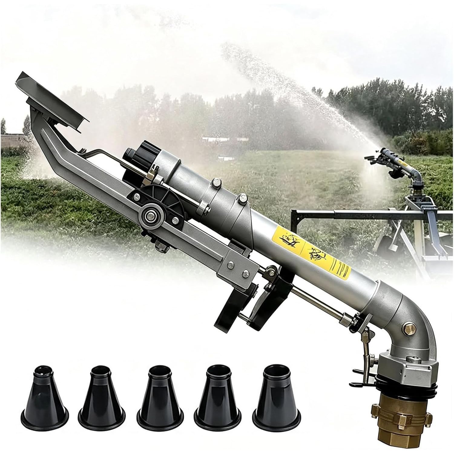 Irrigatore per Grandi Superfici 360°, Cannone Agricolo a Battente Model65