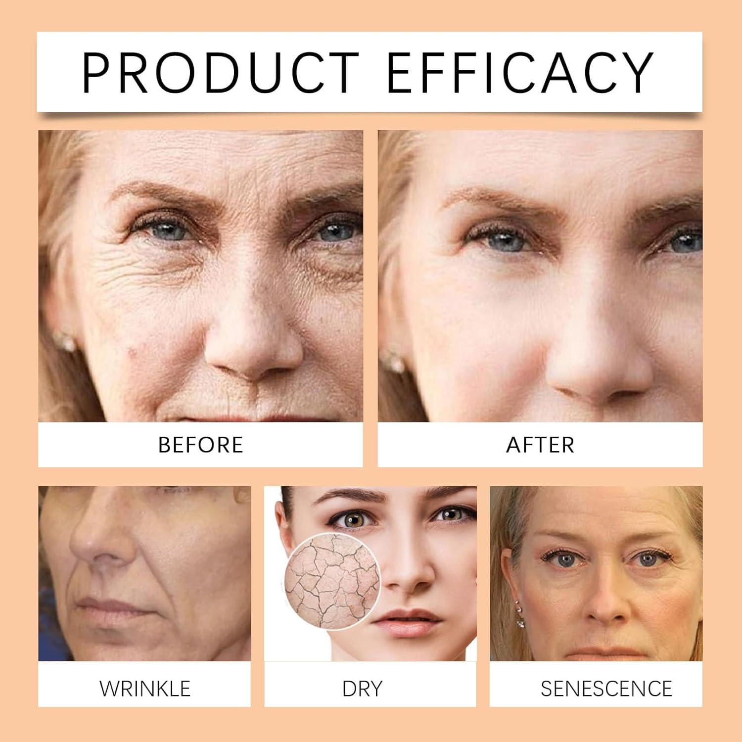 Retinolowe serum do twarzy, retinolowe przeciwstarzeniowe serum do twarzy, retinolowe serum do twarzy, retinolowe serum do twarzy, ujędrniające, nawilżające, rozjaśniające i wygładzające (6 szt.)