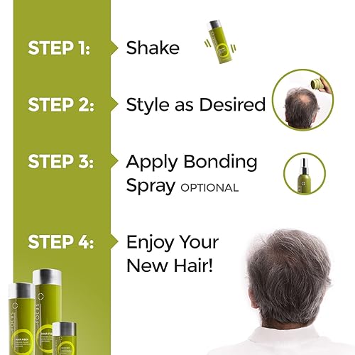 Miniatura 4 de Polvo para el cabello fino – Corrector de raíces instantáneo oculta el brillo del cabello fino y el cuero cabelludo en menos de 30 segundos,