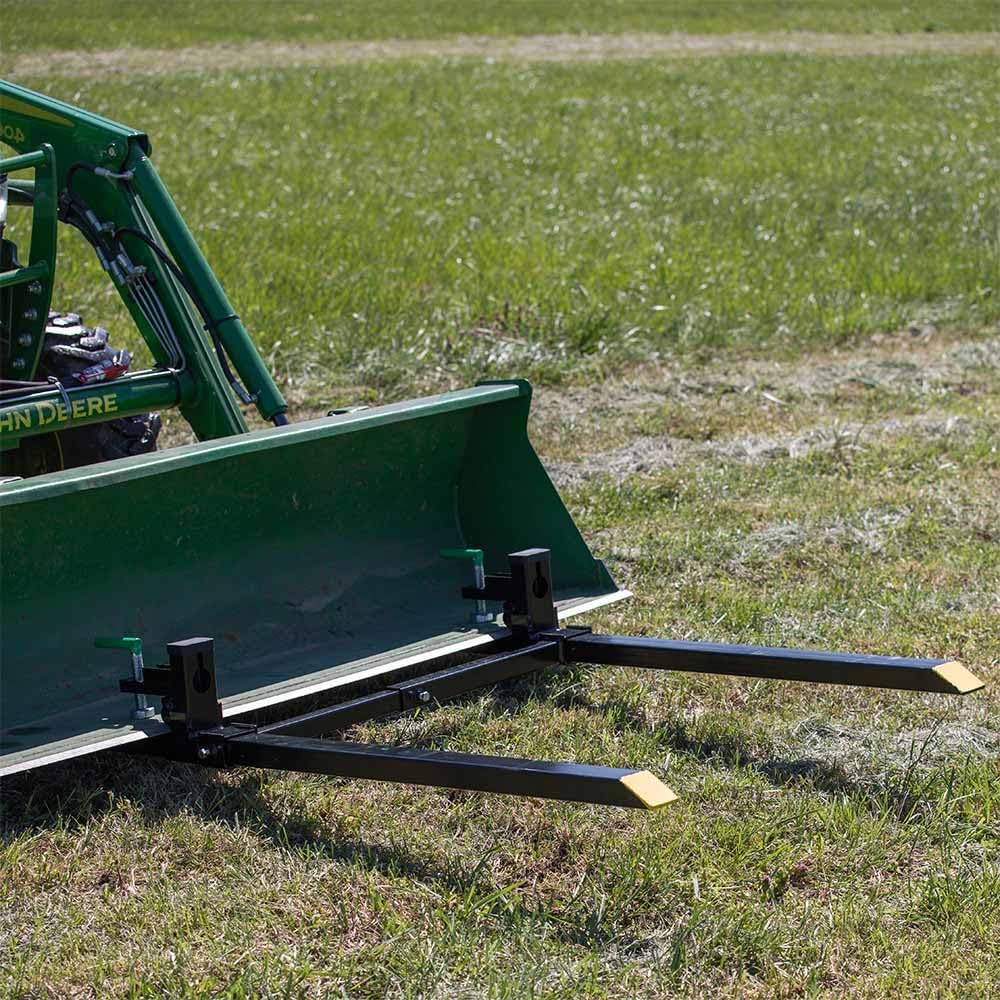 Titan Attachments Light-Duty Stabilizer Spreader Bar for 3" x 2" Clamp-On Forks, 19.5-36 Adjustable Width, Fork Stabilizer for Tractor Skid Steer Bucket Attachment