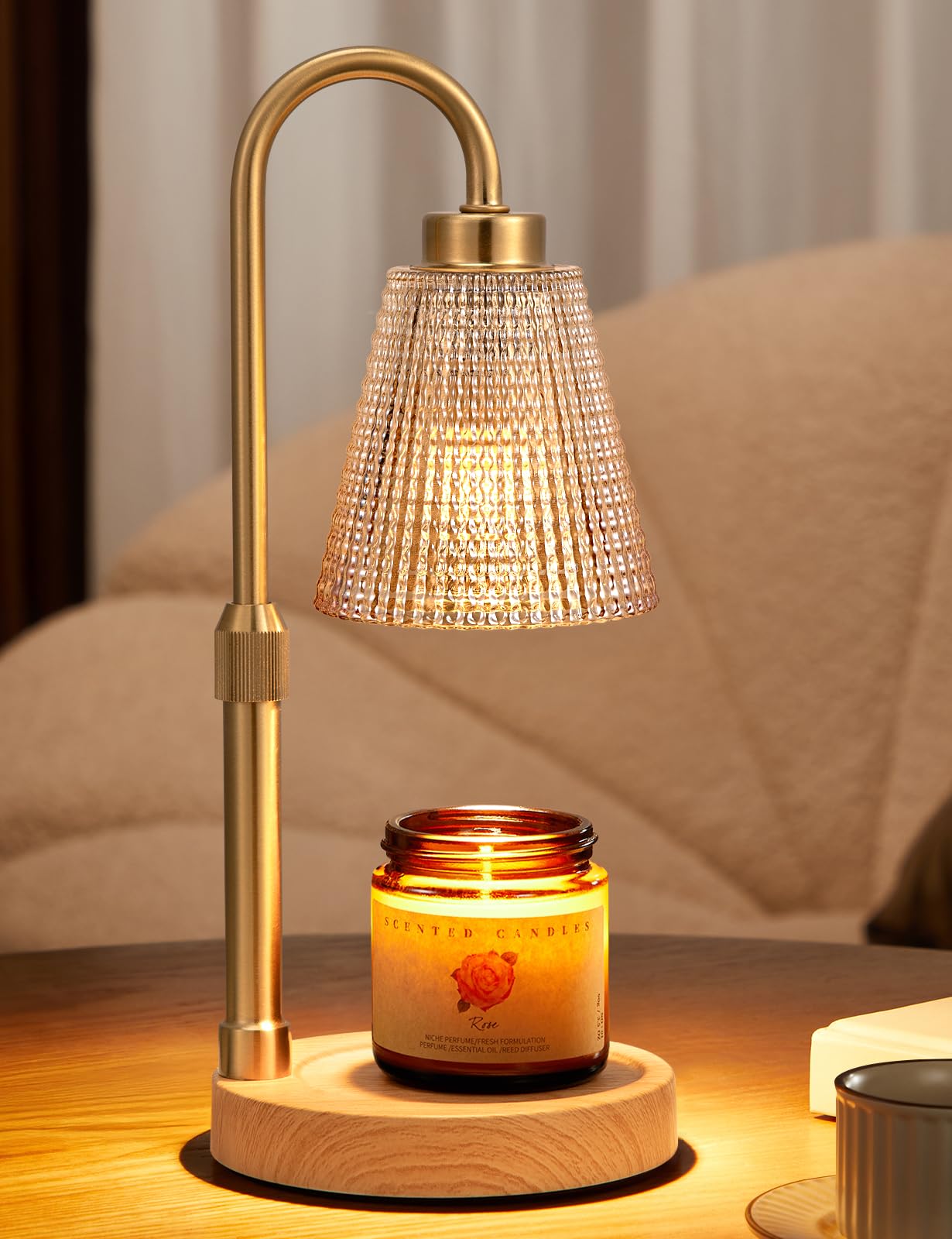 Candle Warmer Lamp with Timer, Birthday Gifts for Women, Gold Room Decor