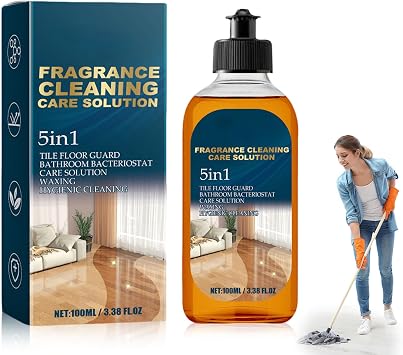 5 in 1 Floor Cleaner, 2026 Upgrade 5 in 1 Fragrance Cleaning Care Solution, Dual-Action Stain and Odor Remover for Hardwood Floor Cleaning, Natural Shine for Mopping Home Kitchen Bathroom 1Pcs