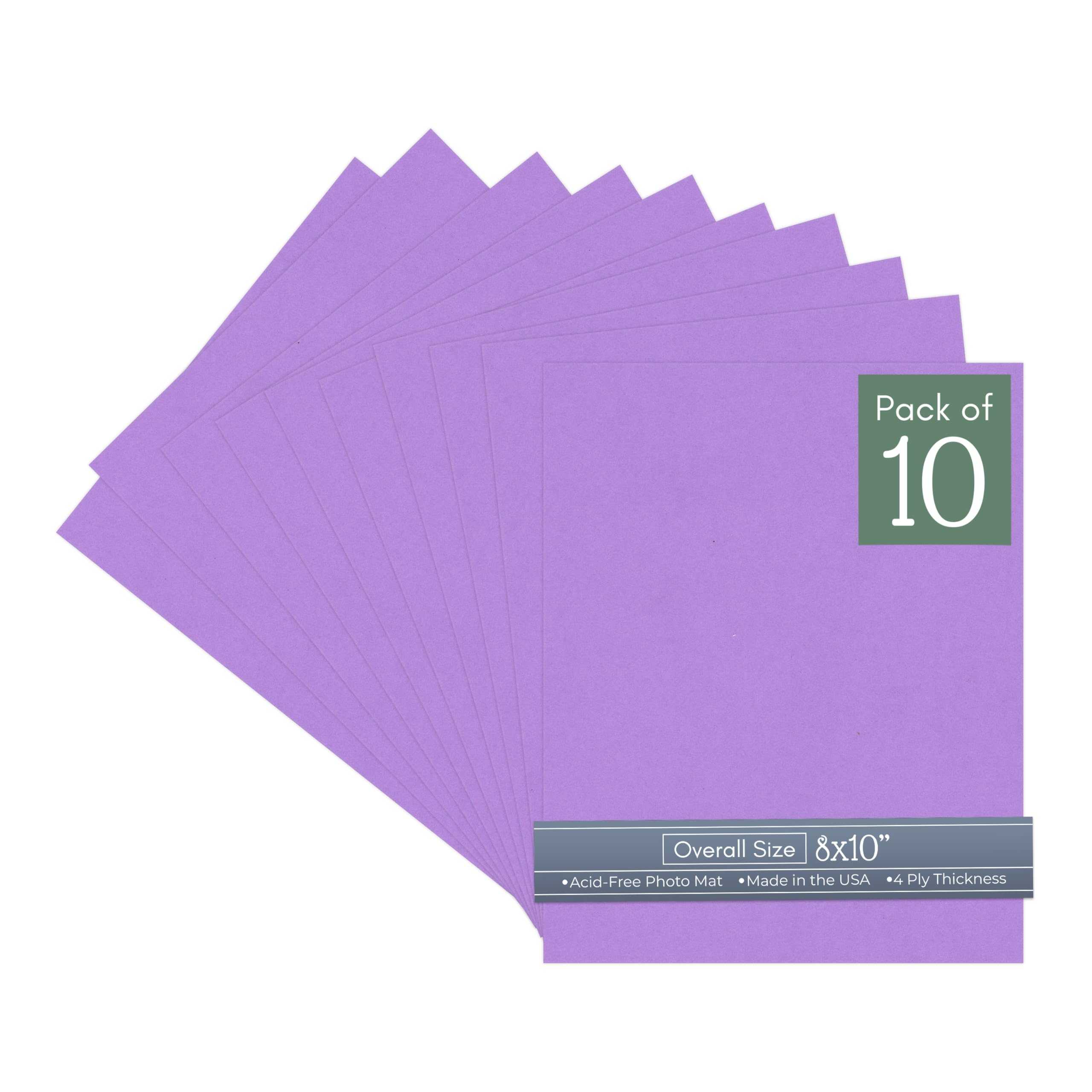 CountryArtHouse Light Purple Acid Free 8x10 Backing Board - Uncut Photo Mat Board - 10 Sheets-image-26