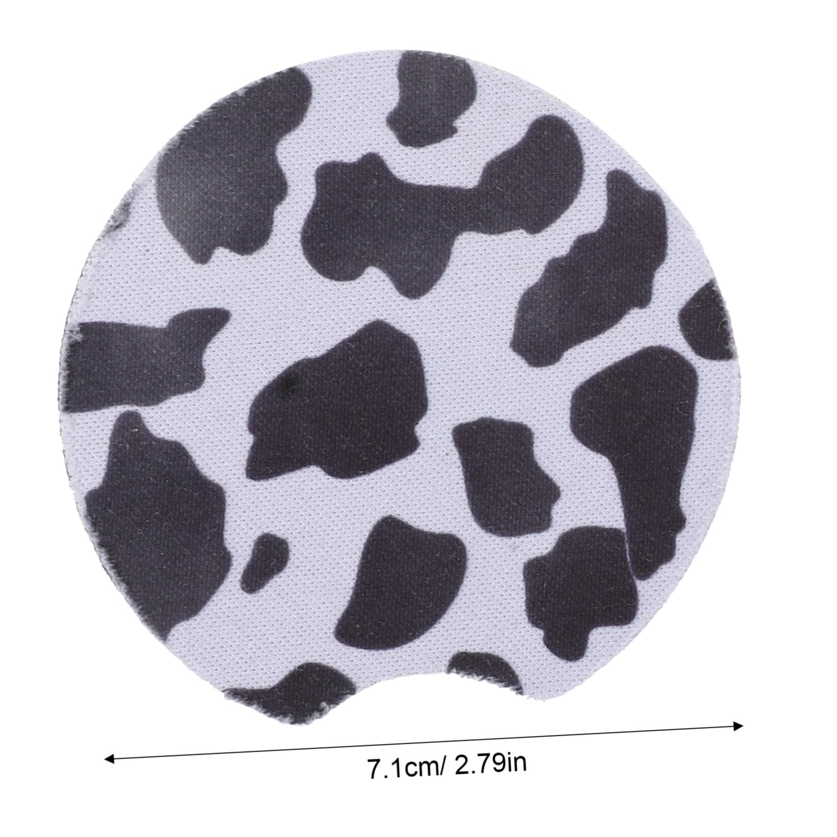 VINTORKY Car Accessories 2pcs Cup Coasters Cow Pattern Non-Slip for Vehicle Interior