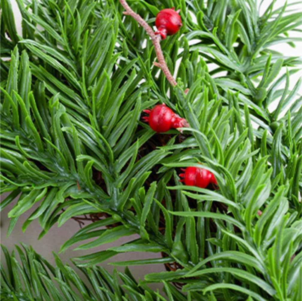 Corona Navidad Guirnalda De Navidad Artificial, Colgante Verde, Decoración Pared For Fiestas Navideñas Invierno Y Artificial Decoración
