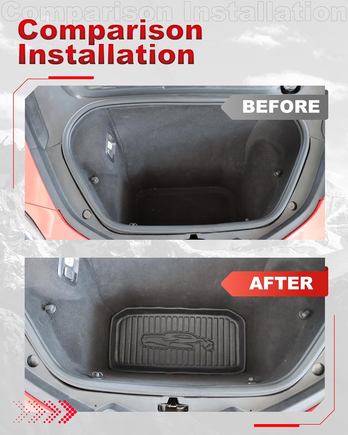 Front Trunk Mat Tray Liners Leather For Corvette C8 2020-2024 Stingray - View #6