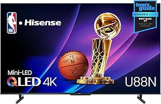 Hisense 55U88N-55 inch Mini-LED PRO 4K QLED 144Hz Google TV with Quantum Dot Technology, /HDR10/HDR10+/HLG, Dolby Atmos So...