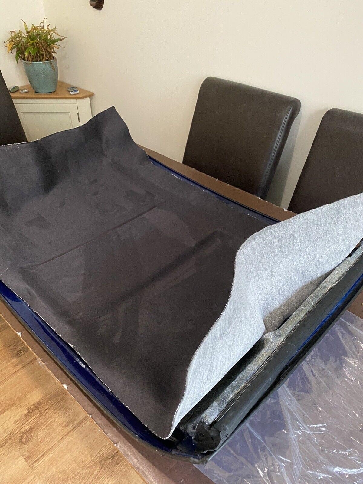 Węgiel drzewny w stylu Alcantara Podsufitka 3 mm z pianki/scrim, rozciągliwy spandeks, zamszowa tkanina - idealna do podsufitki samochodu, wykończenia i wyposażenia wnętrz, pasuje do furgonetki i