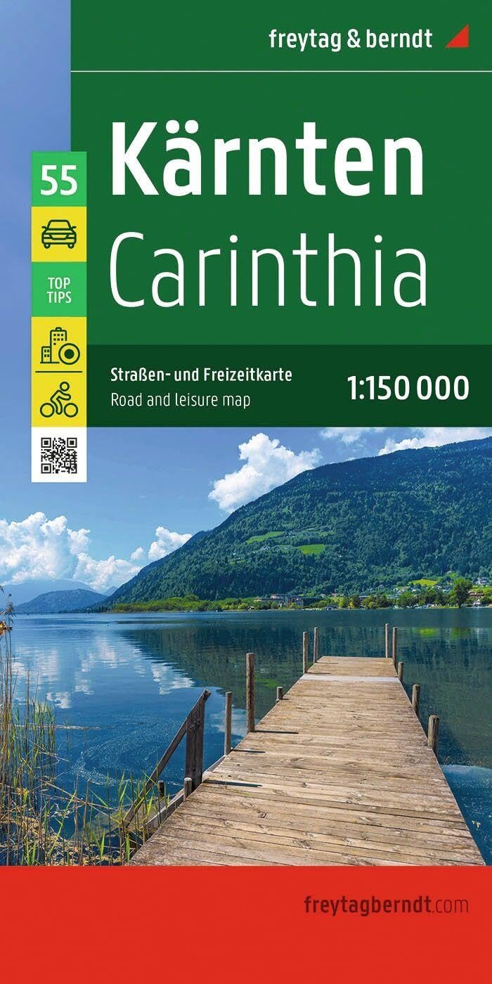 Carinthia Road and Leisure Map 1:150,000 scale: Straßen- und Freizeitkarte, mit Infos, Top Tips, Innenstadtpläne, Radrouten