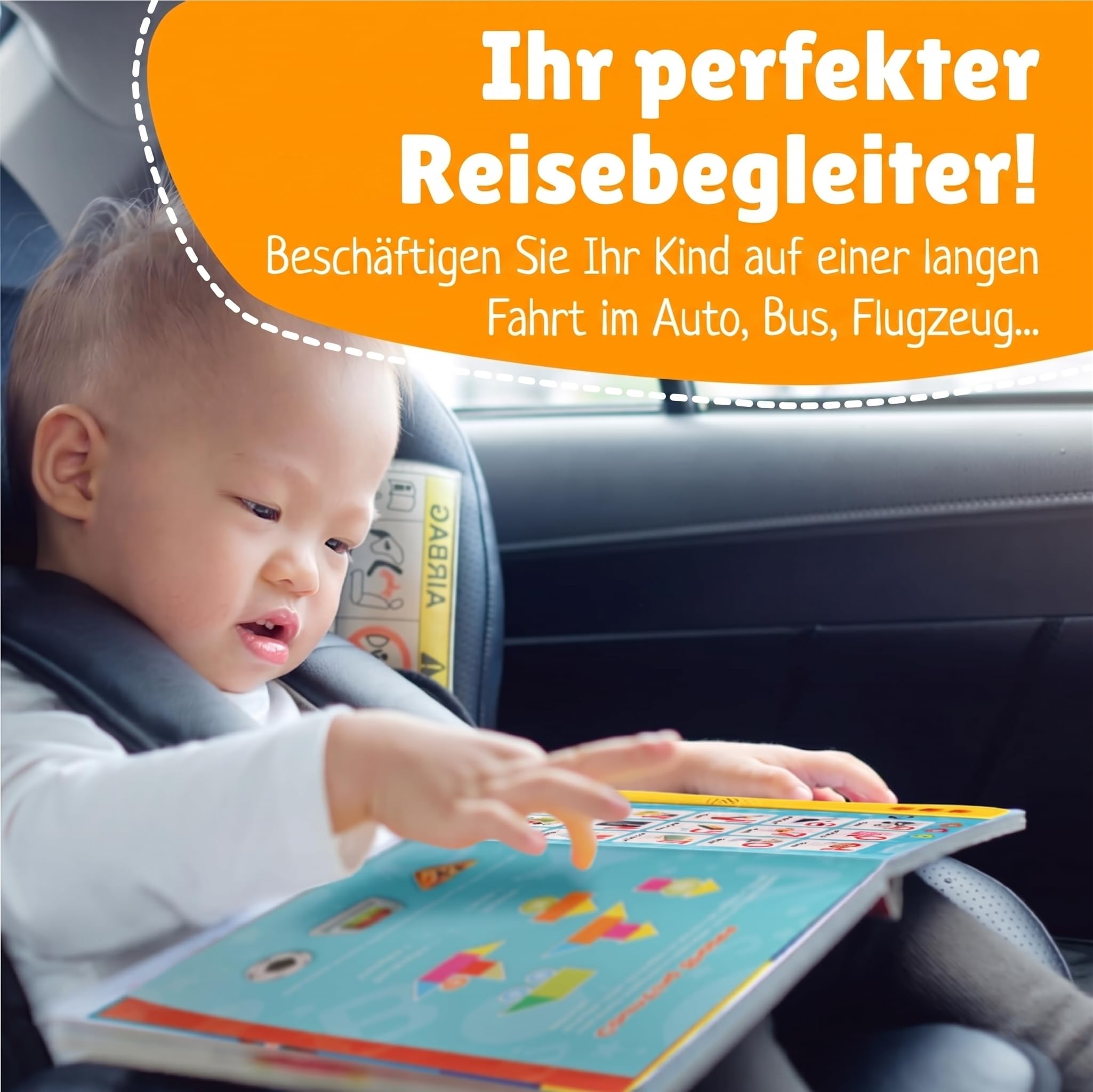 Englisch Lernen Kinder Soundbuch ABC, Interaktives Klangbuch Englisch mit 100+ Tönen, 8 Lernseiten und 3 Lernmodi, Lernspielzeug für Buchstaben, Wörter, Zahlen, Formen und Tiere ab 3 Jahre
