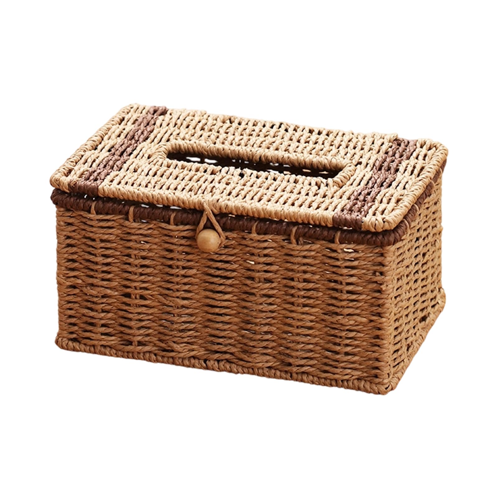 Btgghytr Artisanal Handwoven Paper Fiber Basket Perfect for Storing Tissues and Small Items Stylish Home Decoration Sustainable Household Storage