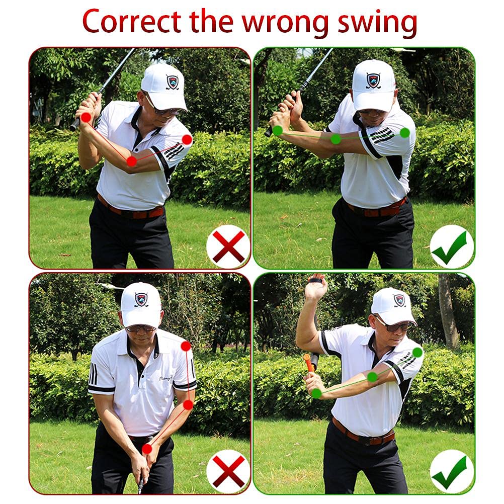 Verbesserte Golfschwung-Flugzeug-Trainingshilfe Golfschwungführung Trainingshilfe Golftrainer Golfschwung-Trainer/Führer/Werkzeug – Schwungtrainingshaltung/Handgelenkscharnier/Schwungebene/Schwungau