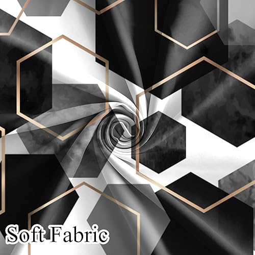 Miniatura 5 de Cortinas de ducha de flamenco rosa para baño, cortina de ducha floral de 72 pulgadas de ancho x 72 pulgadas de largo, hoja de palma verde, planta