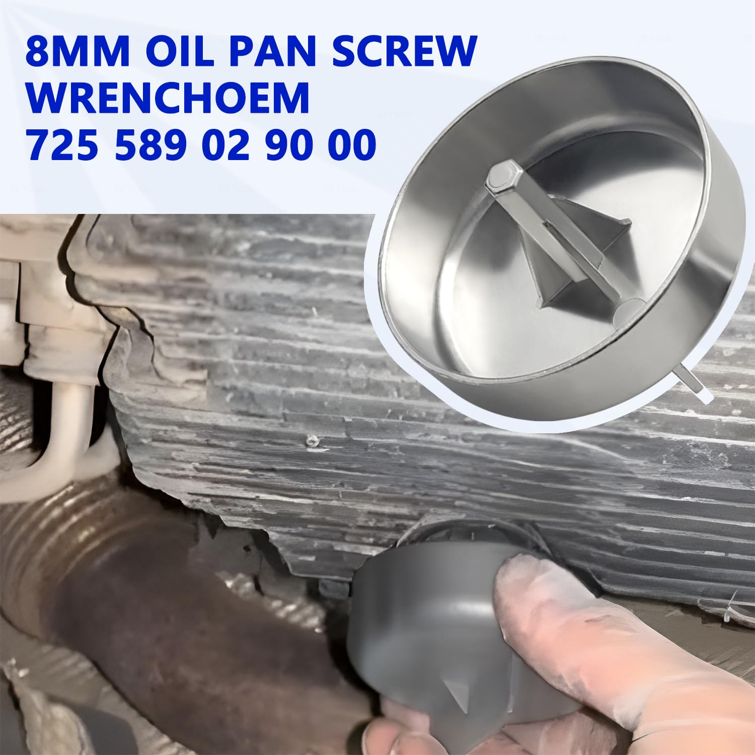 ZKTOOL 6-częściowy zestaw narzędzi do napełniania oleju przekładniowego, metalowy drążek, pasuje do Mercedes Benz 725.0 9-biegowy, adapter ATF (ATF109)