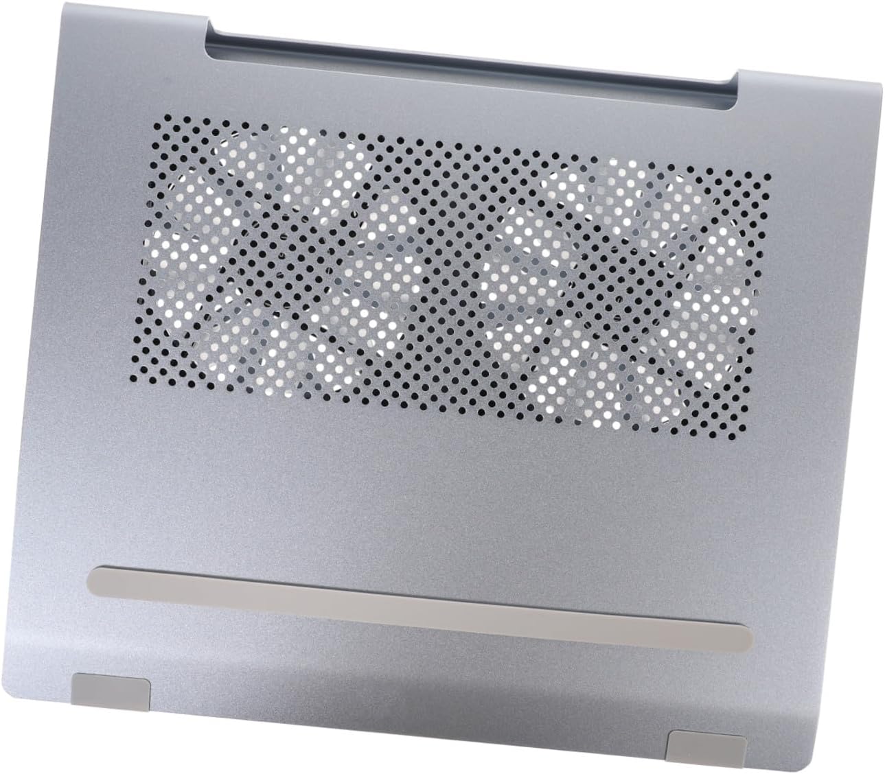 Aluminum Alloy Laptop Cooling Pad with Fan Cooler Stand Gaming Laptop Cooler with Ventilated Support for Overheating Prevention Gray