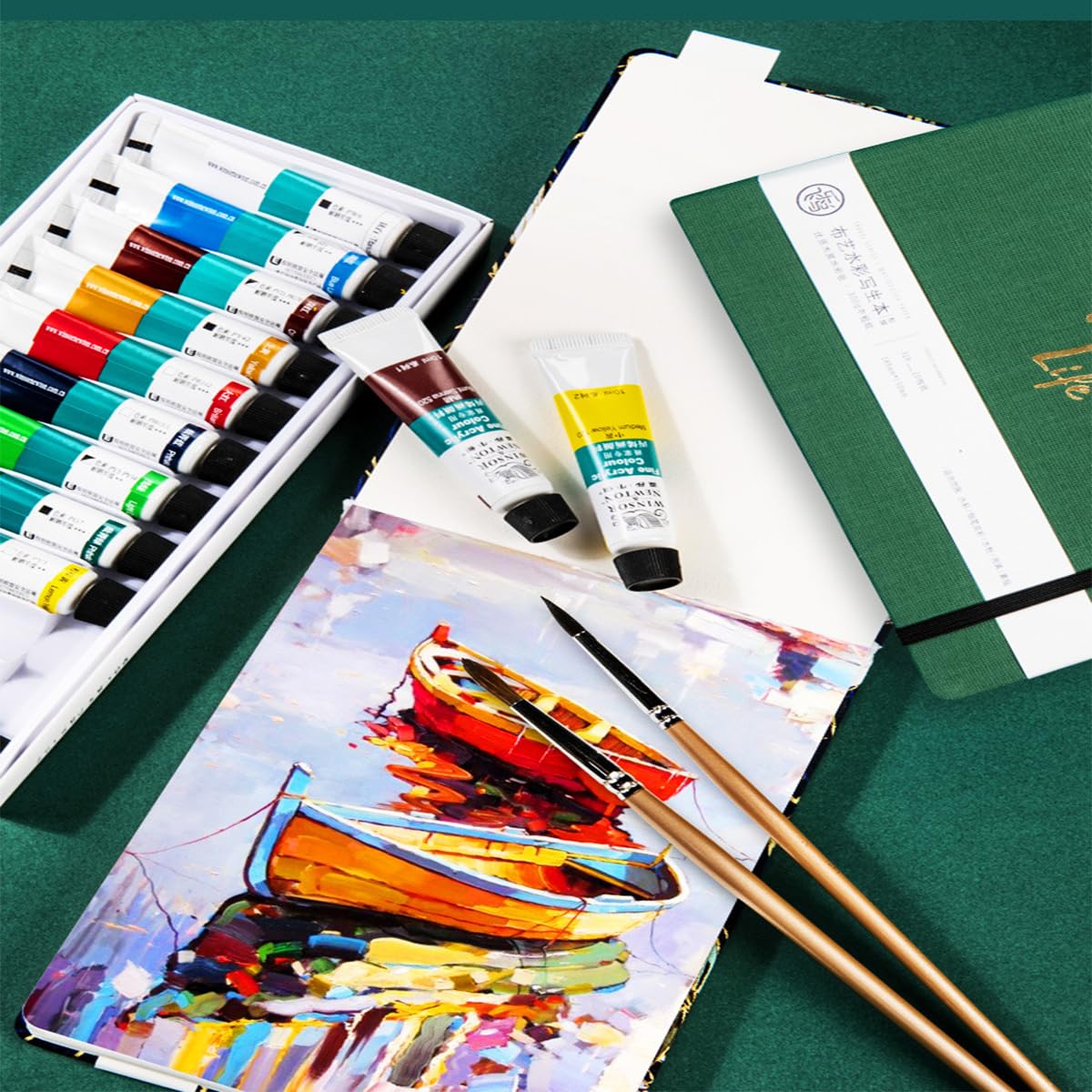RGBMIX Libro de papel de acuarela de 5 x 7 pulgadas, 140 libras/300 g/m², 20 hojas, páginas sin deshilacharse, prensa en frío, almohadilla de acuarela portátil para artistas