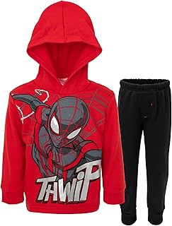Official Marvel Avengers Spider-Man Fleece Hoodie & Jogger Set (Toddler to Big Kid Sizes)