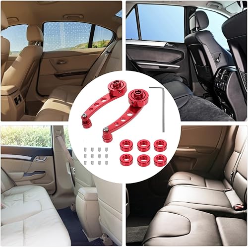 Miniatura 6 de BESPORTBLE Juego de reemplazo de manivela de ventana, enrollador universal de ventana de automóvil, kit de elevalunas de aluminio para automóvil,