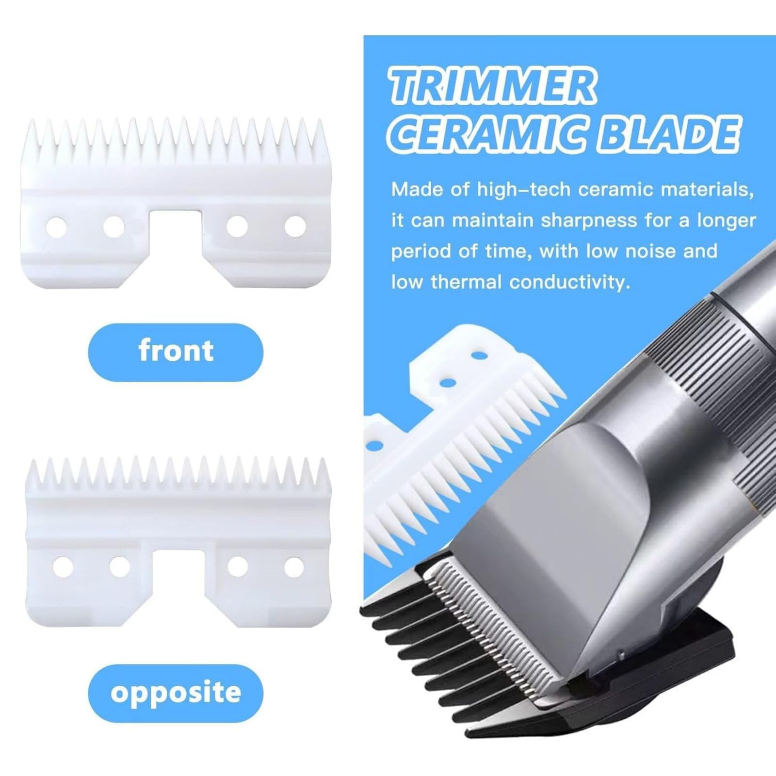Lot de 3 lames de rechange en céramique à alimentation rapide pour tondeuse Oster A5