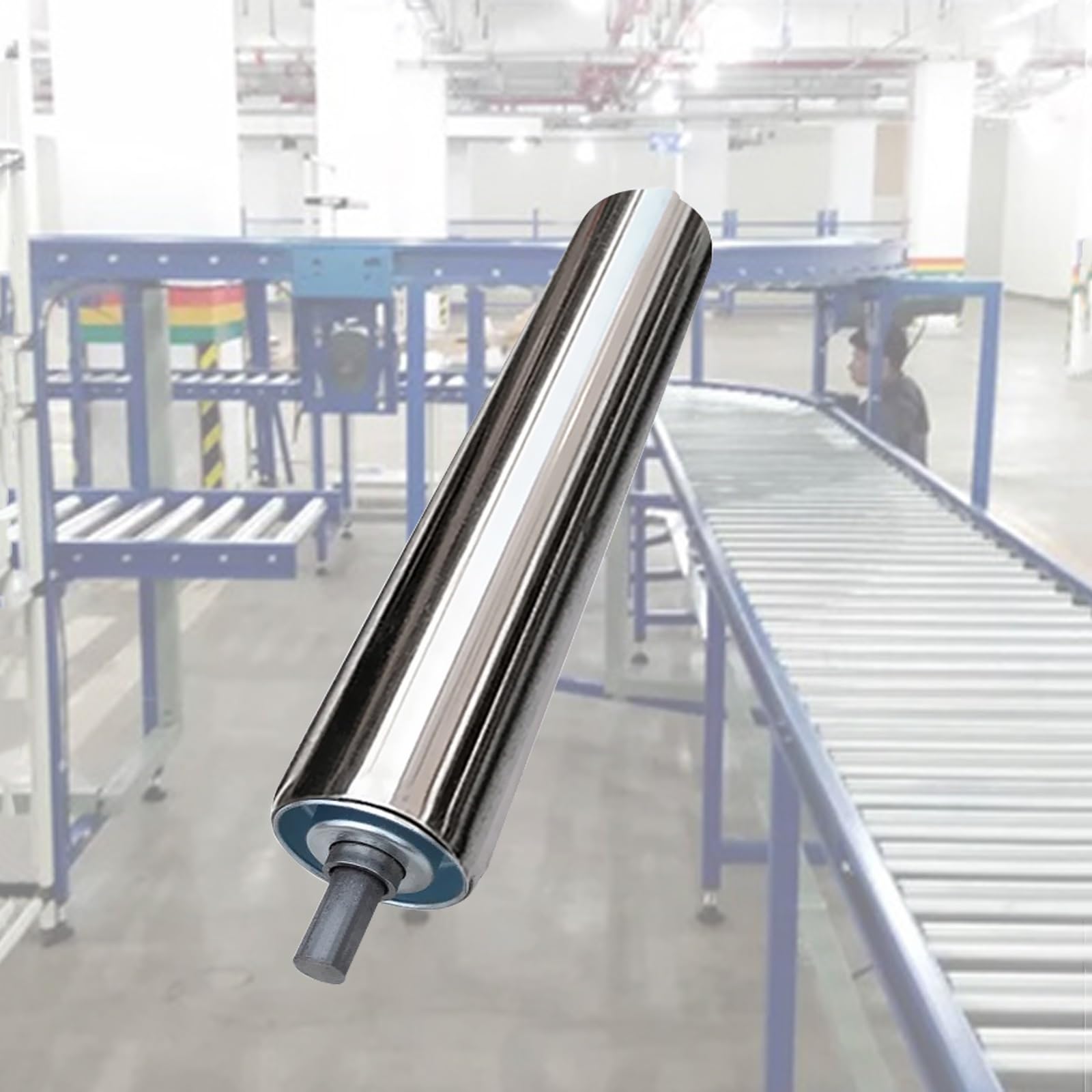 Rulli per Nastri trasportatori, rulli folli industriali in Acciaio Inox, rulli trasportatori Senza carico, Pezzi di Ricambio per Trasmissione a gravità per Magazzino/Produzione/logistica, Fa