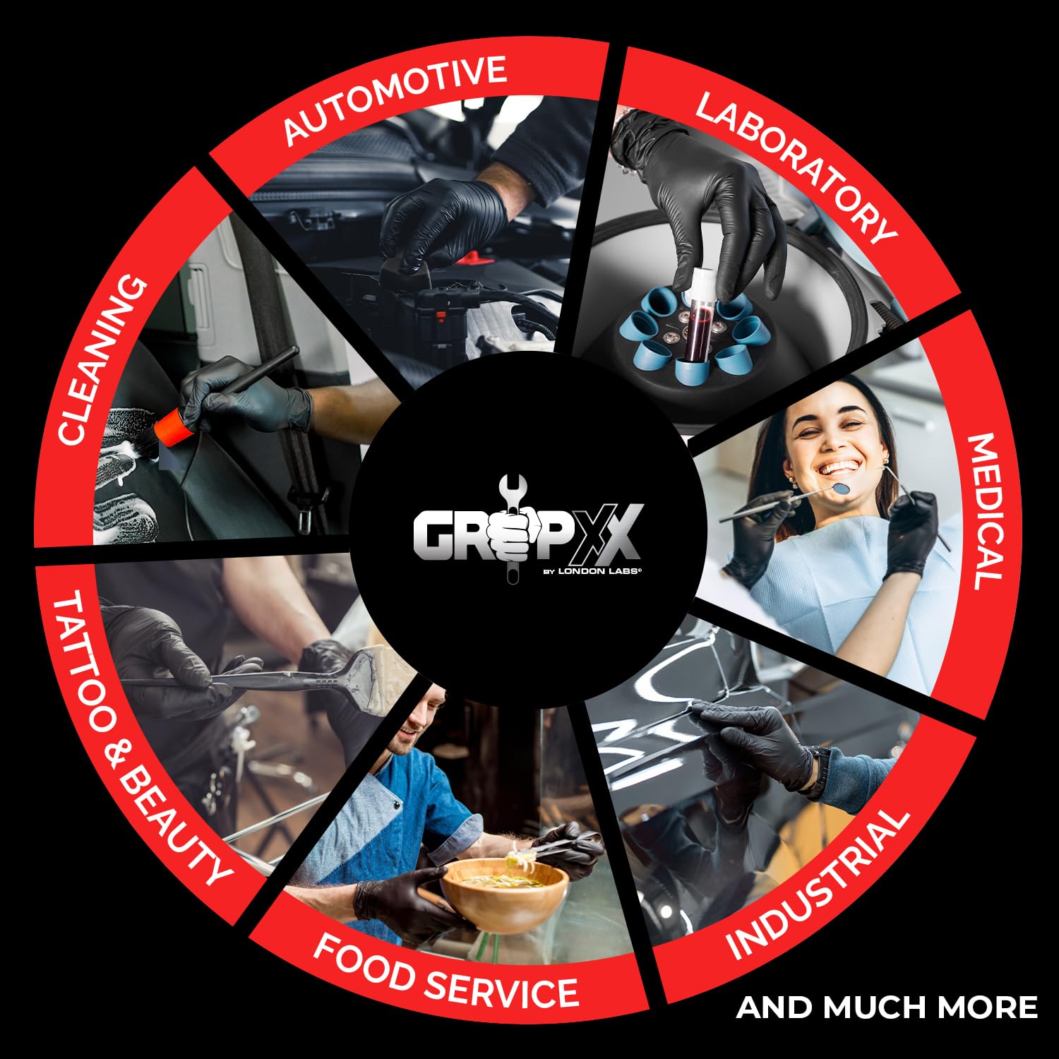 Heavy Duty 6 Mil Black Nitrile Gloves - Disposable, Latex & Powder Free | Mechanic, Food Prep & Tattoo | Rubber Gloves for Cooking, Cleaning & Household | Pack of (100) - Image 6