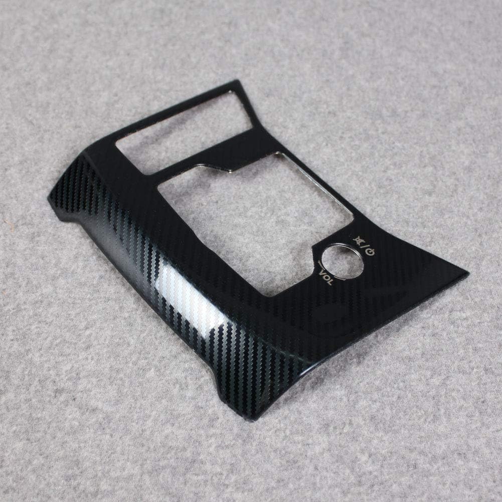 Beautost Fit for Mazda 2017 2018 2019 2020 2021 2022 2023 2024 2025 CX-5 CX5 Gear Shift Knob Console Media Panel Cover Trim Stainless Steel (Carbon Fiber Black Gear Panel)